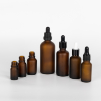 Vente en gros de flacons compte-gouttes en verre ambré de luxe de 5 ml à 200 ml pour huiles essentielles, sérums de soin de la peau et mascara cosmétique