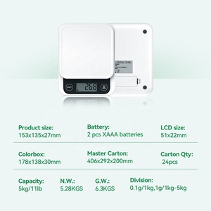 Báscula de Cocina Electrónica Inteligente Multifunción Digital con Precisión de 0.1g, Apagado Automático y Funcionamiento con Baterí<span class=keywords><strong>a</strong></span> para Medir Peso - Product Image 5