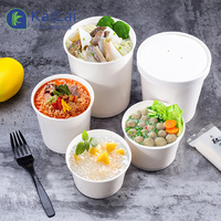 Bol à soupe et récipient alimentaire jetables en papier kraft biodégradable de 26 oz pour restaurant, idéal pour les nouilles et le sucre