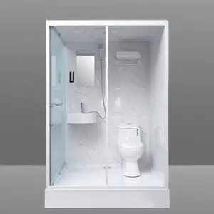 Neue moderne luxuriöse multifunktionale fertige Toilette Dusche-Wohnzimmer-Set vorgefertigte badezimmereinheit