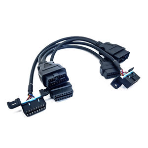 كابل توصيل ذكر إلى 2 أنثى, كابل توصيل كامل 16pin OBD2 OBD II الفاصل Y كابل ذكر إلى 2 أنثى تمديد محول مع جبل قوس سلك تسخير - Product Image 2