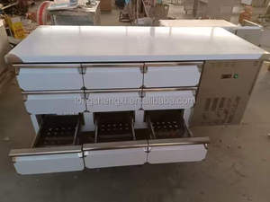 Frigorifero Commerciale con Piano di Lavoro in Acciaio Inox, <span class=keywords><strong>Congelatore</strong></span> Sottobanco con <span class=keywords><strong>Cassetti</strong></span> - Product Image 3