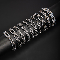 Bracelets chaîne tendance minimalistes géométriques en acier inoxydable plaqué or PVD 18 carats, étanches, personnalisables en gros pour femmes