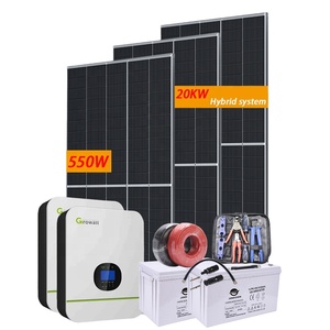 Système d'énergie solaire Jingsun à prix abordable 20kW 15kW 8kW Hybride pour Ferme et Usage Commercial 20kW Hybride 550W Plomb-acide 20kW Solaire - Product Image 1