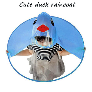 Outdoor Wholesale funny Animal Yellow Duck Transparent Waterproof Rain coat Small Children's Rainwear Baby Raincoat - Product Image 6