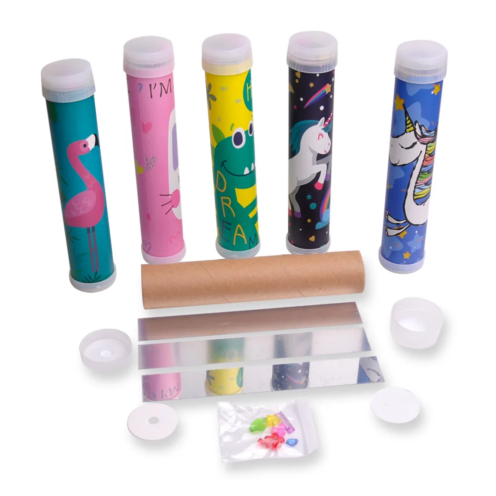 DIY калейдоскоп обучающая детская игрушка объектив