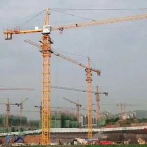 China Famous Hot Sale Max Lifting Loads 12 Ton Flat Head <b>Tower</b> <b>Crane</b> Foundation Building Construction Agricultural - Product Image 4
