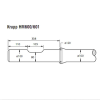 HM580 HM350 HM550 HM600 HM700 HM960 Marteau de démolition hydraulique Outil Ciseau