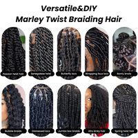 [Jiffy/Hohodreads] Cheveux naturels 100% humains pré-étirés Marley 4C pour tresses, diverses couleurs, doux, vente en gros