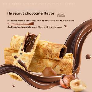 Ben Gong E Le Egg Roll Galletas con avellana Chocolate y relleno de maní Sándwich crujiente Bocadillos chinos Bolsa Halal al por mayor - Product Image 3