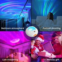 Projecteur de soucoupe volante Tsinye avec aurore et projecteur de veilleuse lune ciel étoilé en spirale avec minuterie et bruit blanc