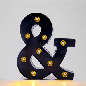Lettere Luminose Personalizzate per Decorazioni Matrimoniali, Scritte in Metallo LOVE MARRY ME BABY, Lettere Illuminate Stile Marquee - Product Image 1