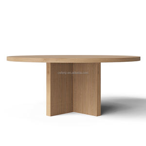 Móveis de Sala de Jantar de Estilo Simples e Luxuoso FERLY, Conjunto de Mesa de Madeira com 6 Cadeiras - Product Image 4