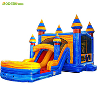 Toboggan gonflable combiné avec château gonflable pour enfants, centre de saut durable, parc gonflable