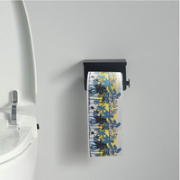 Papier toilette standard en rouleau, à noyau jetable, en pâte de bois vierge, imprimé palmier tropical confortable, thème retraite amusant