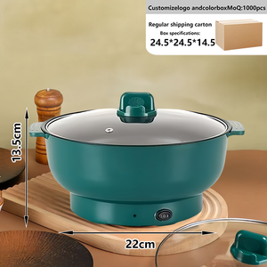 Convenient Use Home Electric Skillet Multi-Purpose Non-Stick <b>Pan</b> for Hotel & Outdoor Use 2.5L Capacity - Product Image 4