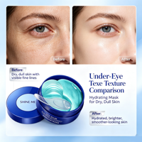 Masque pour les yeux en gel sous les yeux à marque privée, avec peptide de cuivre bleu GHK-Cu, pour éliminer les cernes