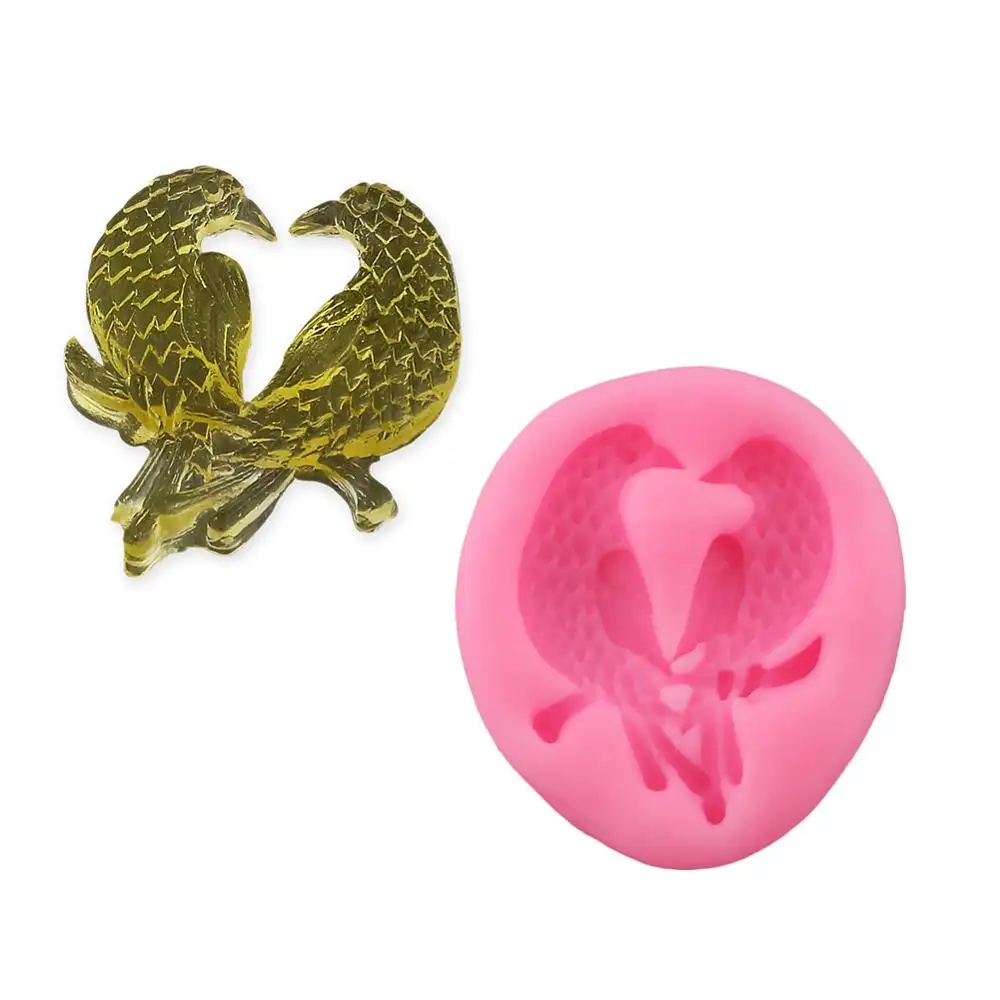 Moules en silicone Bird, pour bijoux, pendentif, gâteau, fondant, décoration, fabrication de savon au chocolat