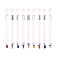 Diamant Broderie Double Tête Point Perceuse Stylo Nail Art Strass Picker Cire Crayon Cristal Poignée Outil Pointillage Stylo Ongles