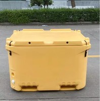 Glacière isotherme 660L en PE, étanche, avec compartiment pour glace sèche, pour le transport de fruits de mer et l'utilisation alimentaire