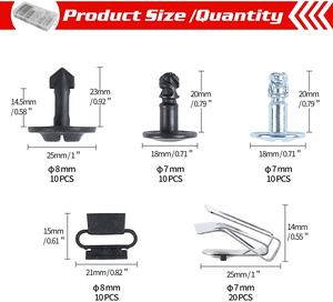 Qgz125 Nieuwe Onderbewaking Motorkap Onder Lade Reparatieset Wielboog Bevestigingsclip Set Spatbord Schild Schroef Voor Vw Audi - Product Image 2