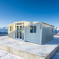 Maison préfabriquée moderne extensible de 20 pieds, 37 m2, pod de vie de luxe avec 2 chambres, ADU