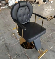 Fauteuils de coiffure en cuir véritable robustes, design moderne, fauteuils de barbier, couleurs personnalisables