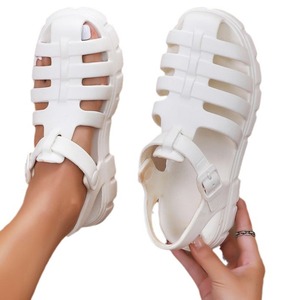 Sandales d'été blanches à semelle épaisse pour femmes de style romain, plusieurs tailles, tendance de la mode avec un design creux en forme de <span class=keywords><strong>muffin</strong></span> - Product Image 5