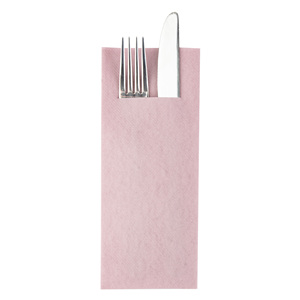 Serviettes de poche "Pub" Uni rose antique 40x33 cm 1/8 fois faites de Linclass - Product Image 1