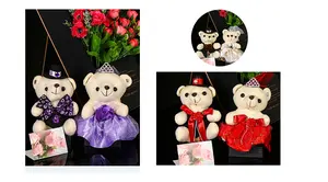 מגמת האופנה יום זוג יפה Samll טדי דובי חתונה דוב מתנת צעצוע