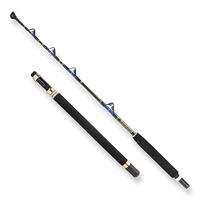 Canne à pêche à la traîne en eau salée 130lbs Fibre de verre Thon Droit Nylon Butt Deep Sea Boat Fishing Big Game Rod