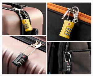 BBDHOME TSA716 Customizable 3-digit Password Lock Steel Cable TSA <strong>Padlock</strong> <strong>for</strong> <strong>Suitcase</strong> - Product Image 4