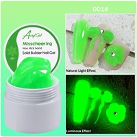 Misscheering Fluorescence Solid Builder Non Stick Hand DIY Night Glow Nail Gravure Adhésif pour Façonner Led Nail Gel 15ml