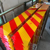 Cinta reflectante de señalización trasera tipo chevron de 20 cm x 1,7 m, prismática de alta intensidad para seguridad de camiones de servicio pesado