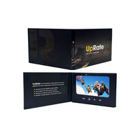 Brochure vidéo populaire avec écran LCD noir de 10,1 pouces, carte de vœux personnalisée pour la publicité d'entreprise