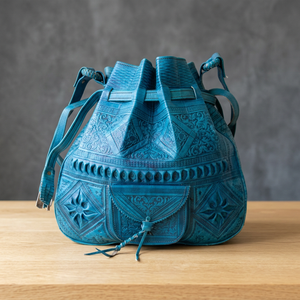 Handmade Genuine Leather Backpack With Drawstring Closure Classic Style Unisex Travel <b>Bag</b> Durable Soft Handle - Product Image 6