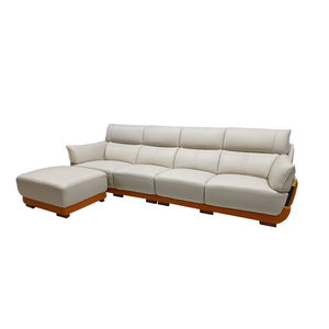 Nuovo arrivo italiano europeo Design postmoderno luce di lusso in vera pelle Chesterfield divano Set componibile per <span class=keywords><strong>soggiorno</strong></span> - Product Image 1