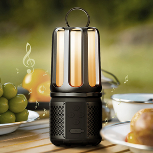 Portable Outdoor <b>LED</b> <b>Lantern</b> With <b>Rechargeable</b> Battery IPX4 Waterproof Bluetooth Speaker Voice Control For Camping - Product Image 2