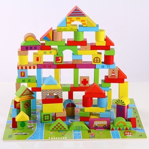 Onshine Khối Xếp Hình 130 Mảnh Cho Trẻ Em Khối Xếp Hình Đồ Chơi Khối Xếp Hình Giao Thông Đô Thị Thành Phố Đồ Chơi Bằng Gỗ Phong Cách Mới 50 3Kg - Product Image 3