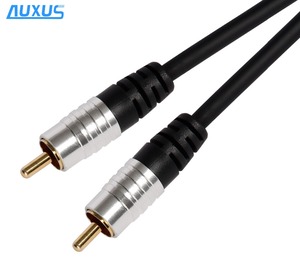 1rca <span class=keywords><strong>prise</strong></span> <span class=keywords><strong>double</strong></span> blindé câble <span class=keywords><strong>rca</strong></span> avec haut de gamme en métal shell - Product Image 1