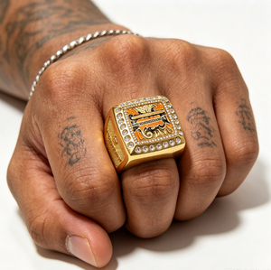 Anillo Personalizado Creativo de Acero Inoxidable con Zirconia, Estilo Hip-Hop, Anillo de Campeonato Deportivo, Venta al Por Mayor - Product Image 6