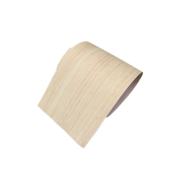 0.6mm Bamboo Veneer Carbonized Vertical Fleecebacked Flexible and Firm Eco friendly Wood Veneer Natural Bamboo Make Plywood