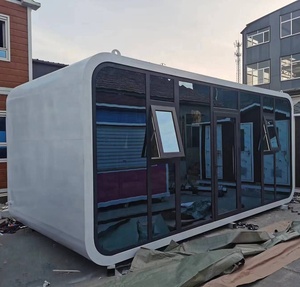 Nhà di động sang trọng 20ft 40ft kiểu Apple Cabin, nhà nhỏ lấy cảm hứng từ phong cách Tiny House, vận chuyển container thép kiểu Apple Cabin, sử dụng làm nhà ở ngoài trời, khách sạn - Product Image 3