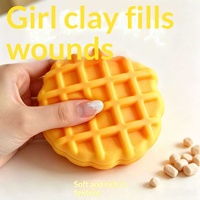 Jouet anti-stress souple en forme de gaufre, rempli d'argile – Jouet de décompression ultra-réaliste à presser pour les 14 ans et plus