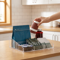 Organisateur de capsules de café en acrylique, boîte de rangement pour café et thé, présentoir pour bar à café