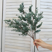 Nouvel Ornement Décoratif Résidentiel Danois en Eucalyptus Artificiel et Feuilles de Monnaie, pour Composition Florale Murale Verte, Magnifique et Nouveau