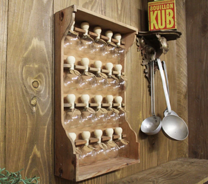 Étagère à épices en bois pour cuisine, 2 niveaux, organisateur de condiments pour garde-manger et armoire - Product Image 4