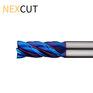 ดอกกัดทังสเตนคาร์ไบด์แบบ HRC65 4ร่องเคลือบ HX35 nacoblue - Product Image 4