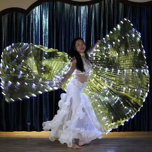 Luminous fiber optic angel wings LED belly dance light up perform Wing