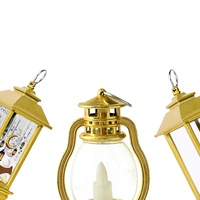 Lanterne à bougie artificielle Ramadan 641253, lot de 3 modèles, 24 pièces, 9x4x4cm, fournitures Ramadan en gros